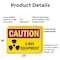 Signmission Radiation & Laser Sign, 18 in H x 24 in W, Plastic, Rectangle OS-2PACK-CR-P-1824-L-10197 - alternate 6